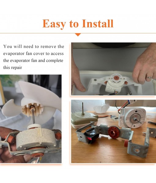 2 Pcs WR02X12008 Refrigerator Evaporator Fan Motor Grommet, 2 Pcs WR02X10540 WR02X11329 Refrigerator Grommet Lid Bumper, Fit for GE & Hotpoint Refrigerators and zer