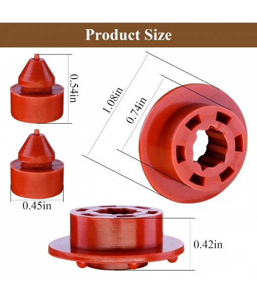 2 Pcs WR02X12008 Refrigerator Evaporator Fan Motor Grommet, 2 Pcs WR02X10540 WR02X11329 Refrigerator Grommet Lid Bumper, Fit for GE & Hotpoint Refrigerators and zer