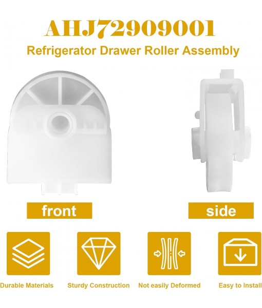 2 pcs AHJ72909001 Refrigerator zer Drawer Roller Replacement for LG/Kenmore, Replaces Part AHJ73329901 AP4671331, zer Tray Roller