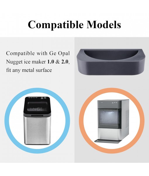 1 Pc Grey Upgrade Powerful Magnetic Ice Scoop Holder, Adjustable Multi-Angle, Compatible with Ge Opal Nugget Ice Maker 1.0 & 2.0, Fit for Use on Any Metal Surface, Scoop and Ice Maker Not Included
