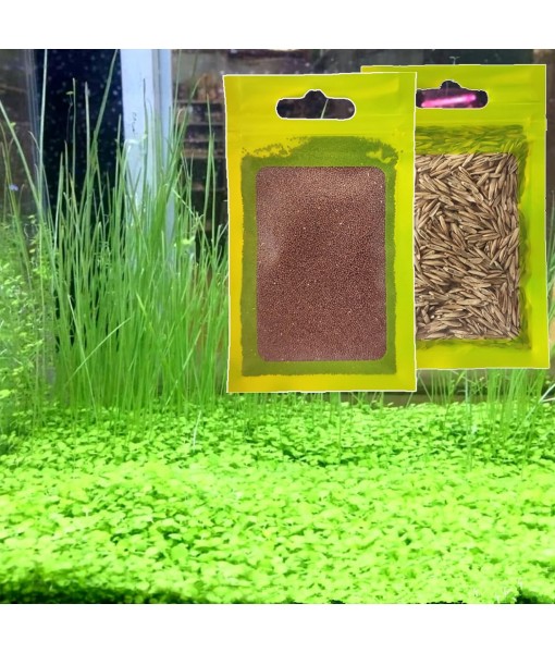 Aquarium Plant S.e,e,ds. not Fish Tank Aritificial Plastic Plant,10gram Mini-Leaf+8grame Long Hair Grass Fresh Water Carpet Decor
