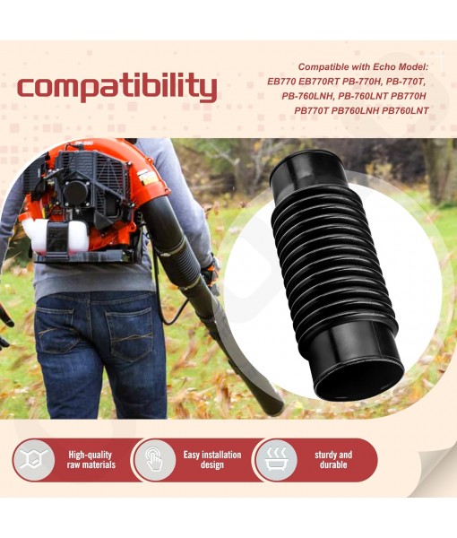 E164000090 Flexible Blower Tube - by Ohoho - Compatible with Echo E164000090 EB770 EB770RT PB770H PB770T PB760LNH PB760LNT PB-770H, PB-770T, PB-760LNH, PB-760LNT