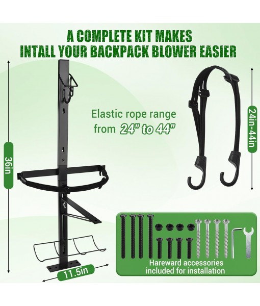 CAROD Backpack Blower Rack for Trailer, Steel Leaf Backpack Blower Holder for Open and Enclosed Lawn Landscape Trailer Truck, Height Adjustable Holding Base Fit 16-25 Blowers