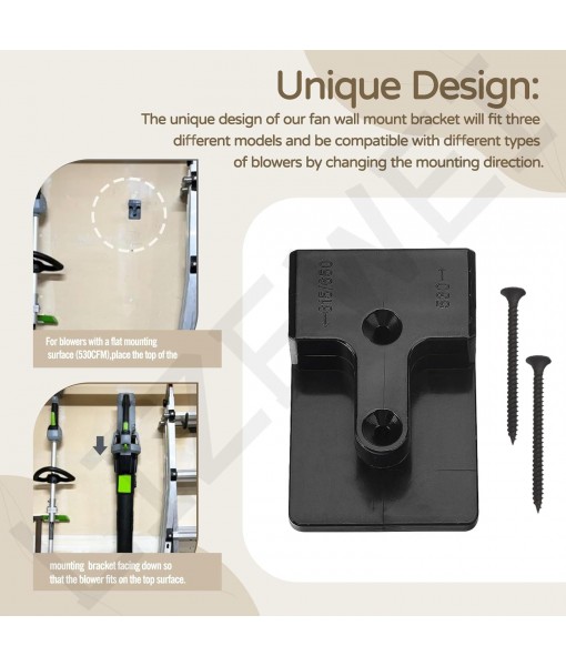 Blower Wall Mount/Mounting Bracket for EGO Leaf Blower 530, 615, 650, LB5300 Wall Hanger, Plastic Wall Holder Wall Bracket for Hanging Leaf Blower