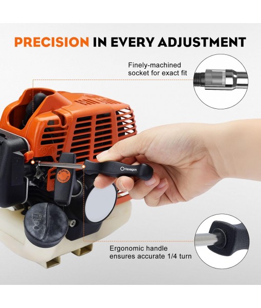HIPA Pack-of-14 Carburetor Adjustment Tool + RPM Tachometer Hour Meter for 2-Cycle Small Engine, Compatible with Poulan STHIL Echo Ryobi Troy Bilt Trimmer Leaf Blower Weedeater Chainsaw