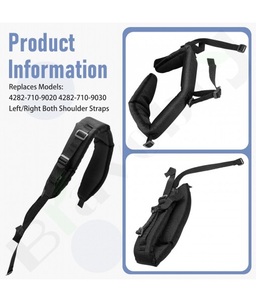 Blower Harness Straps 4282-710-9020 4282-710-9030 Left/Right Both Shoulder Straps (w/Fixing Screw HGR0384) Compatible with Stihl BR500 BR550 BR600 BR700
