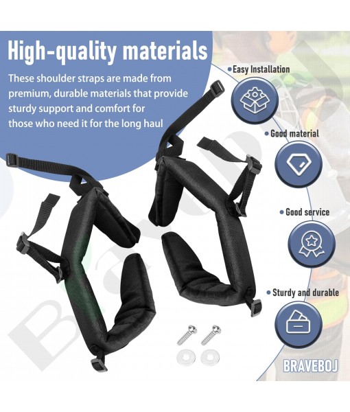 Blower Harness Straps 4282-710-9020 4282-710-9030 Left/Right Both Shoulder Straps (w/Fixing Screw HGR0384) Compatible with Stihl BR500 BR550 BR600 BR700