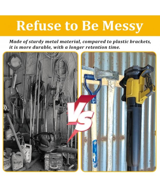 Wall Mount Metal Hanger for Dewalt 20V Leaf Blower, Fit for Only DCBL722 Models, Leaf Blower Attachments Tool Holder & Hook Mounting, Heavy-Duty Garage Vacuum Wall Mounted Bracket (Matte Black,1pack)