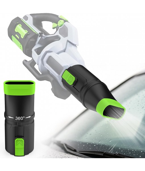 Sealegend Car Drying Nozzle Compatible with EGO Leaf Blower Models 530 575 580 615 650 670 765, Compact Nozzle Attachment with 360° Rotation, Scratch Protection (9.5in)