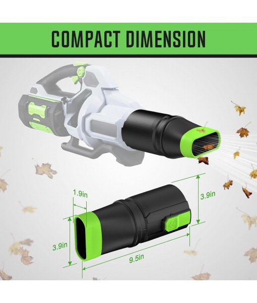 Sealegend Car Drying Nozzle Compatible with EGO Leaf Blower Models 530 575 580 615 650 670 765, Compact Nozzle Attachment with 360° Rotation, Scratch Protection (9.5in)