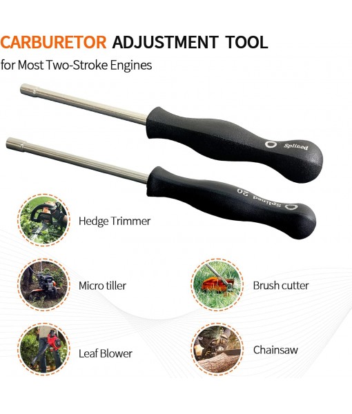 Carburetor Adjustment Tool (21-Teeth Splined+20-Teeth Splined)Screwdriver Adjusting Tool 530035560 for 2 Cycle engine Poulan Husqvarna Weed Eater Homelite Stihl Craftman Echo Chainsaw Trimmer Blower
