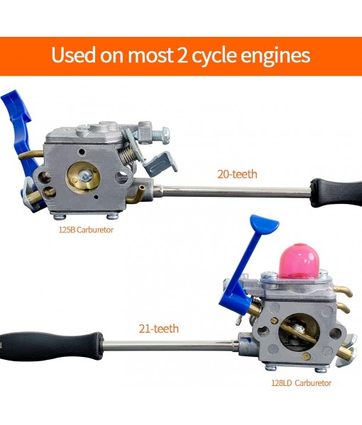 Carburetor Adjustment Tool (21-Teeth Splined+20-Teeth Splined)Screwdriver Adjusting Tool 530035560 for 2 Cycle engine Poulan Husqvarna Weed Eater Homelite Stihl Craftman Echo Chainsaw Trimmer Blower