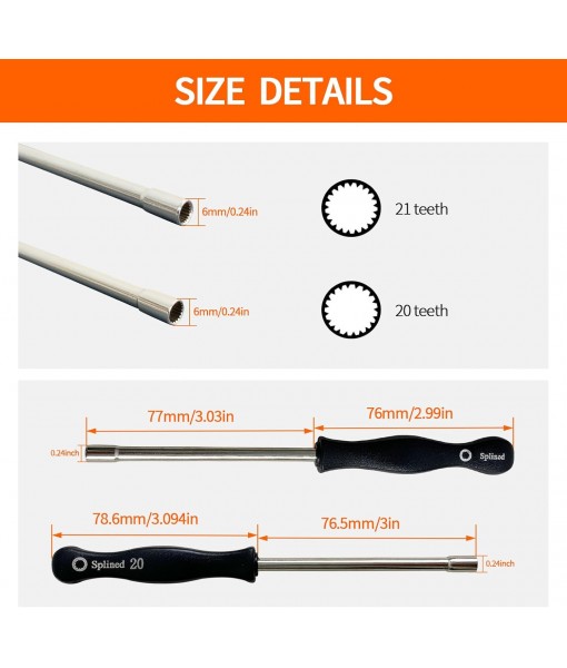 Carburetor Adjustment Tool (21-Teeth Splined+20-Teeth Splined)Screwdriver Adjusting Tool 530035560 for 2 Cycle engine Poulan Husqvarna Weed Eater Homelite Stihl Craftman Echo Chainsaw Trimmer Blower