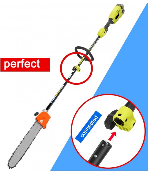 Kerlista Replacement Pole saw Attachment compatible with Weed Eater Snapper dewalt Craftsman Ryobi John Deere Worx Troy-Bilt and Homelite multi-tool Hus 28LD Power head Black