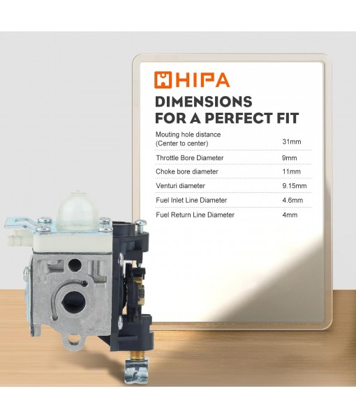 Hipa PB250 Carburetor for Echo PB250LN PB-250 ES250 Leaf Blower RB-K106 with Carb Tube