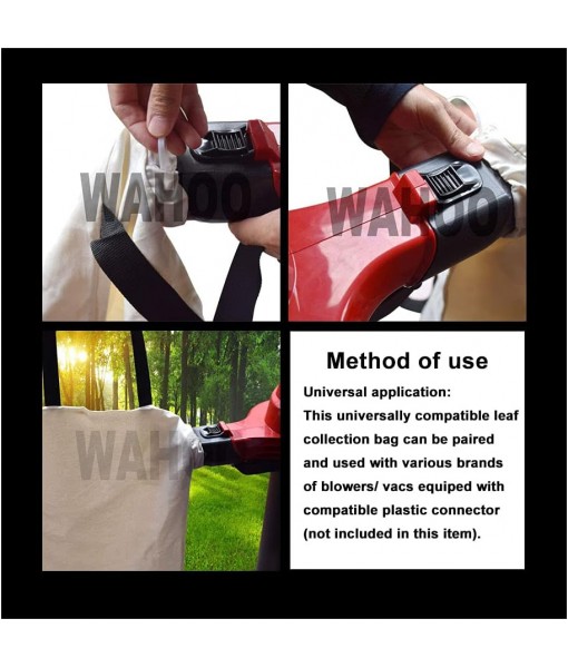 Universal Leaf Vacuum Blower Bag Bm Debris Dump Bag, Compatible with Leaf Blowers and Ultra Blower Rake, Suitable for Most Blowers