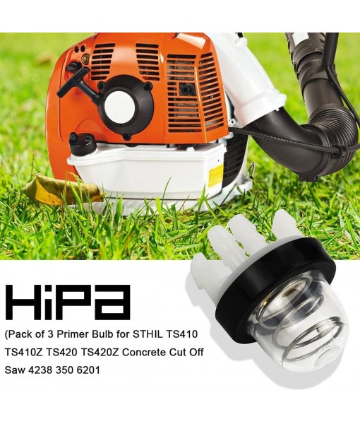 Hipa 3 Packs TS420 Primer Bulb for STIHL TS 420 TS410 TS410Z TS420Z Concrete Cut Off Saw BR350 BR430 BR450 SR430 SR450 Gas Fuel Bulbs Replaces 4238 350 6201
