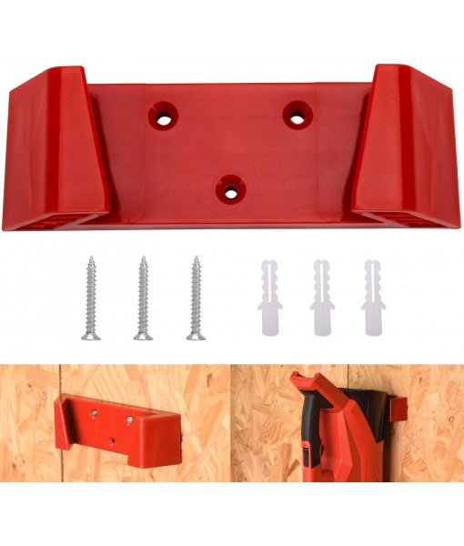 Wall Mount for Milwaukee M18 Blower - Only Fits Model 3017-20 & 3017-21 Leaf Blower Heavy-Duty Wall Mounting Bracket, Holder Storage Hook with Installation Screws