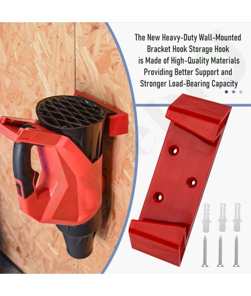 Wall Mount for Milwaukee M18 Blower - Only Fits Model 3017-20 & 3017-21 Leaf Blower Heavy-Duty Wall Mounting Bracket, Holder Storage Hook with Installation Screws