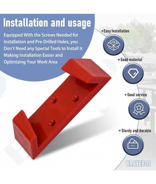 Wall Mount for Milwaukee M18 Blower - Only Fits Model 3017-20 & 3017-21 Leaf Blower Heavy-Duty Wall Mounting Bracket, Holder Storage Hook with Installation Screws