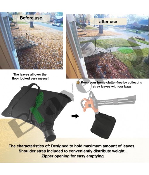 Braveboy 90560020-01 Leaf Blower Shoulder Bag, Compatible with Black & Decker 90560020 90539053, Fits Model LH4500 BV3600 BV3800 BV6000 BV5600 BV6600