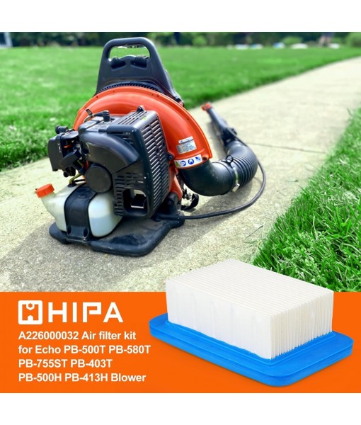Hipa A226000032 Air Filter for ECHO PB-580T PB500T PB-755ST PB500T PB 500T PB-500H PB500H PB500 Power Blower Echo PB-580T Tune Up Kit with Fuel Filter Spark Plug Primer Bulb