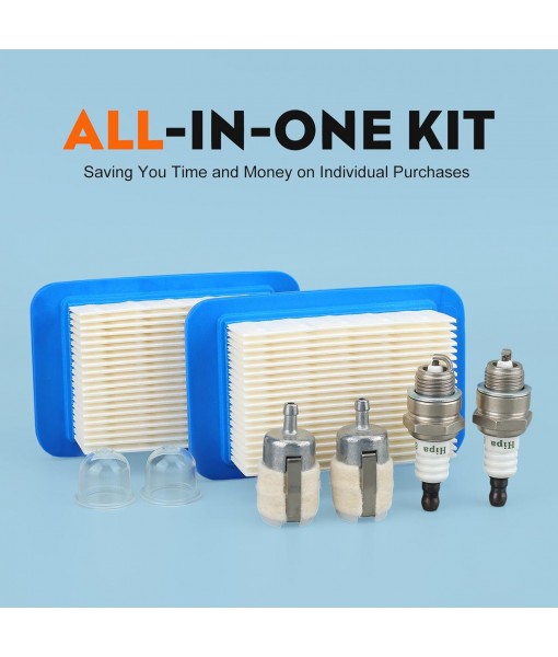 Hipa A226000032 Air Filter for ECHO PB-580T PB500T PB-755ST PB500T PB 500T PB-500H PB500H PB500 Power Blower Echo PB-580T Tune Up Kit with Fuel Filter Spark Plug Primer Bulb