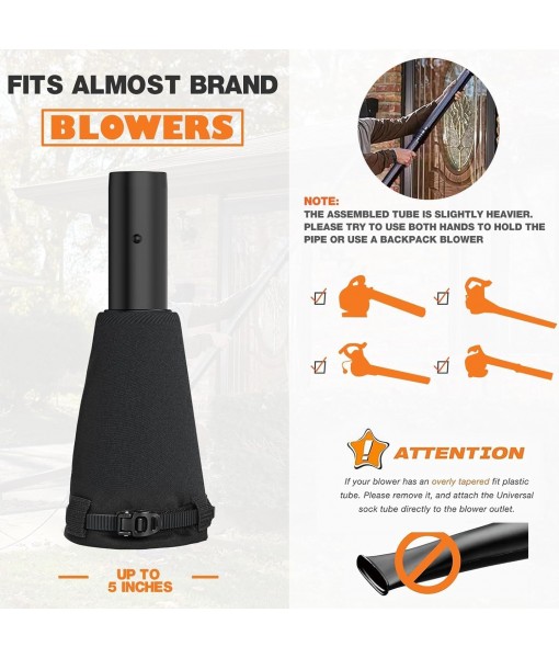 Sealegend Universal Leaf Blower Gutter Attachment, Gutter Cleaning Tools from Ground with Suppotive Structure and Telescopic Hose All-Round Cleaning, 11 Feet