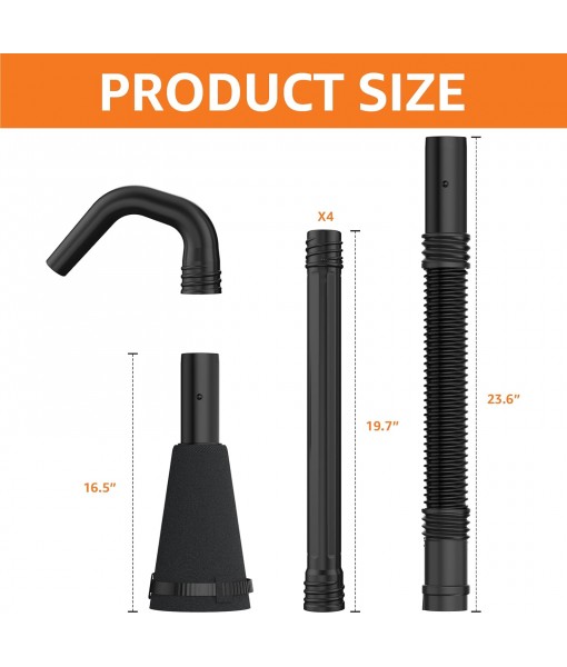 Sealegend Universal Leaf Blower Gutter Attachment, Gutter Cleaning Tools from Ground with Suppotive Structure and Telescopic Hose All-Round Cleaning, 11 Feet