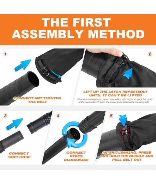 Sealegend Universal Leaf Blower Gutter Attachment, Gutter Cleaning Tools from Ground with Suppotive Structure and Telescopic Hose All-Round Cleaning, 11 Feet