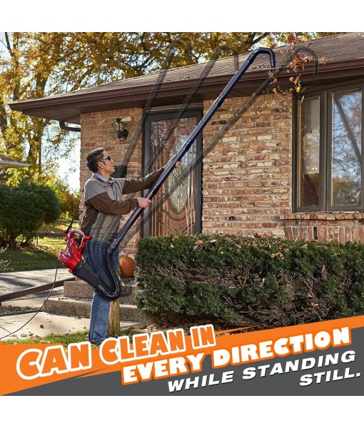 Sealegend Universal Leaf Blower Gutter Attachment, Gutter Cleaning Tools from Ground with Suppotive Structure and Telescopic Hose All-Round Cleaning, 11 Feet