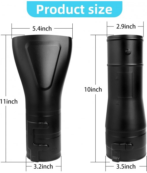 NOVINO 191B21-6 191L13-5 Adapter Pipe & 197889-6 Flat End Nozzle for Makita Blower XBU02Z- Makita X2 36V Hand Held & XBU03-18V Brushless Cordless Leaf Blower