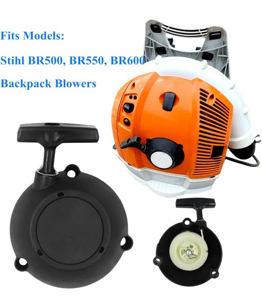 Recoil Starter Assembly for Stihl Backpack Blower BR500 BR550 BR600 Pull Start, Replaces 4282 190 0300