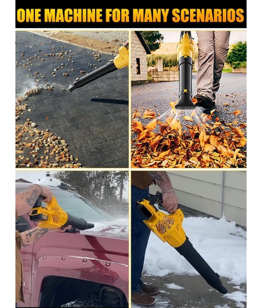 Leaf Blower Cordless Compatible with Dewalt 20V Max Battery, Electric Cordless Leaf Blower with 2× 3.0Ah Batteries and Charger,6 Speed Levels & 500CFM,Blowers for Blowing Leaves, Lawn Care and Dust