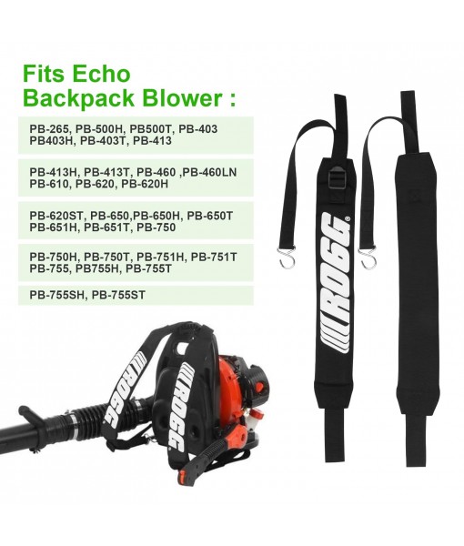 Set of 2 C061000111 Backpack Blower Straps/Harness for Leaf Blower Shoulder Strap Echo PB-500 PB-265LN PB-403H PB-413H PB-460 PB-610 PB-620 PB-650 PB-755 Fits C061000110-2 Pack
