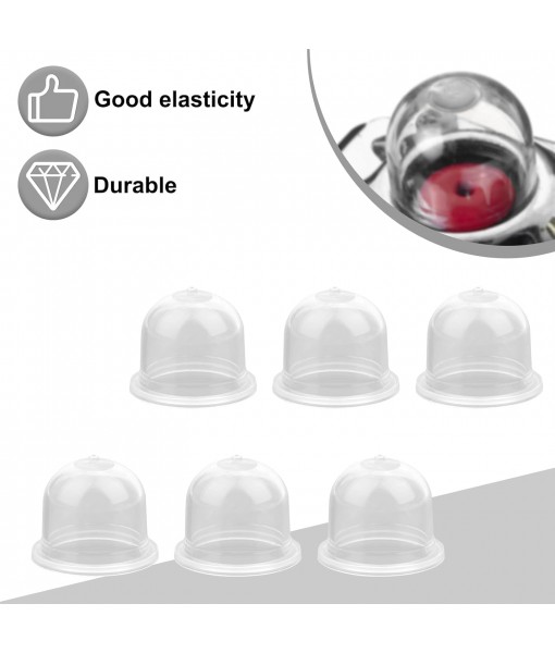 2pcs Carburetor Primer Bulbs Replacement, Transparent Plastic Chainsaw Carburetor Fuel Primer Bulb Pump Bulbs Compatible with Homelite Ryobi Walbro Gas Trimmer Blower Brush Cutter