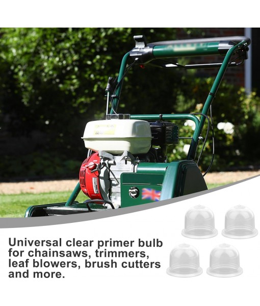 2pcs Carburetor Primer Bulbs Replacement, Transparent Plastic Chainsaw Carburetor Fuel Primer Bulb Pump Bulbs Compatible with Homelite Ryobi Walbro Gas Trimmer Blower Brush Cutter