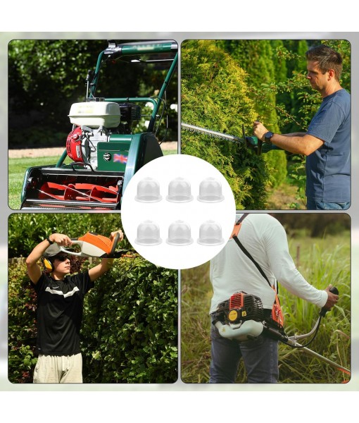 2pcs Carburetor Primer Bulbs Replacement, Transparent Plastic Chainsaw Carburetor Fuel Primer Bulb Pump Bulbs Compatible with Homelite Ryobi Walbro Gas Trimmer Blower Brush Cutter