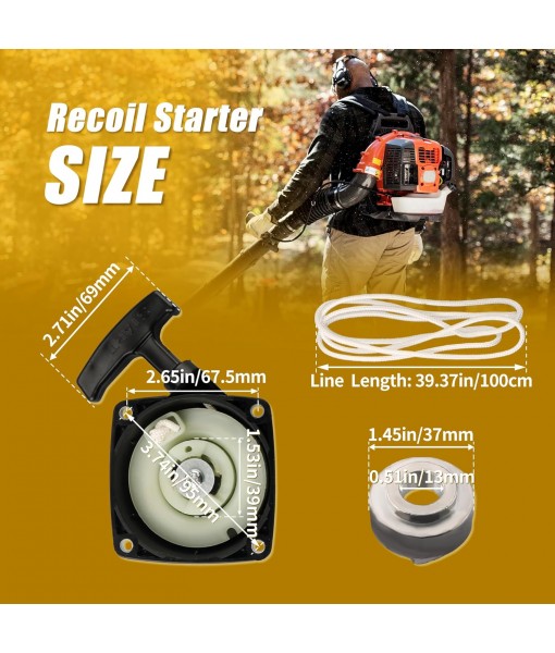 Recoil Starter Pull Start with Starter Claw for Husqvarna 350BF 350BT 150BT 150BF Backpack Blower A051001520 502843101 Redmax 502843101 Echo 6820675010 Shindaiwa 68206-75010 A051001520