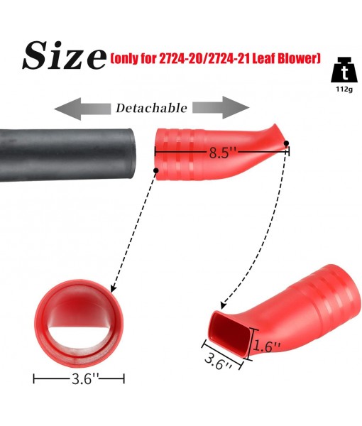 Rozlchar Flat Bend Nozzle for 2724-20/2724-21 Leaf Blower(No Blower), Compatible for Milwaukee Leaf Blower for Drying, Blow-Drying, Purging Cars, Trucks, Tool boxes