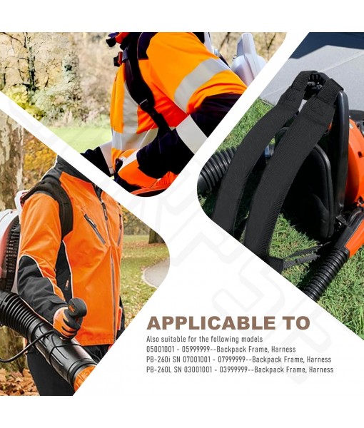 Backpack Blower Straps/Blower Harness Compatible with Echo Blowers PB-260 PB260L PB261L PB-403 PB-403H PB413 PB-460 PB-601 Replaces C061000100, 30030008260, 30030008261, P021001760, P021001770