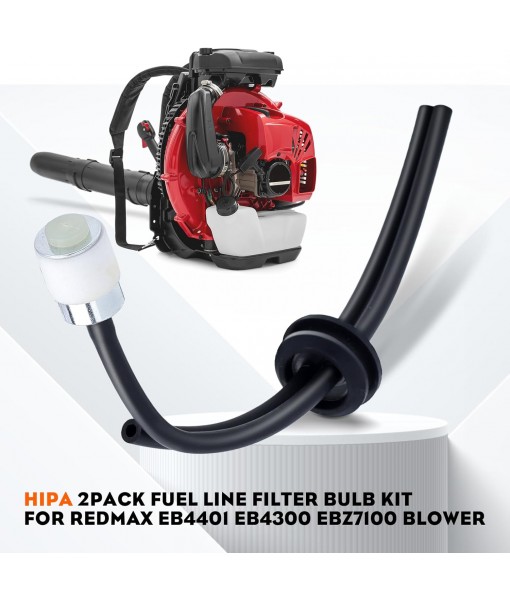 Hipa Fuel Line Primer Bulb Kit for RedMax EB4300 EB4401 EBZ4800 EBZ4800RH EB6200 EBZ5000 EBZ5000Q EBZ5000RH Leaf Blower Trimmer Model Fuel Line Kit Parts Pack of 2