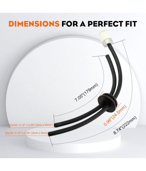 Hipa Fuel Line Primer Bulb Kit for RedMax EB4300 EB4401 EBZ4800 EBZ4800RH EB6200 EBZ5000 EBZ5000Q EBZ5000RH Leaf Blower Trimmer Model Fuel Line Kit Parts Pack of 2