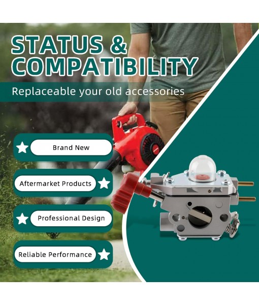 753-06288 Carburetor C1U-P27 Fits for Craftsman 27cc WeedEater for MTD ZAMA for Troy Bilt TB35EC TB430 TB2MB TB225 TB2044XP MS2550 MS2560 Murray M25B M2560 MS9900 Remington Trimmer Leaf Blower Carb