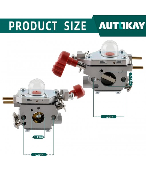 753-06288 Carburetor C1U-P27 Fits for Craftsman 27cc WeedEater for MTD ZAMA for Troy Bilt TB35EC TB430 TB2MB TB225 TB2044XP MS2550 MS2560 Murray M25B M2560 MS9900 Remington Trimmer Leaf Blower Carb