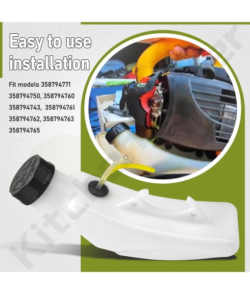 578943308 Fuel Tank for Craftsman Husqvarna Poulan Pro Leaf Blower BVM200VS BVM200FE BVM210VS VS2000BV PPB430VS GBV325 GBV345, Replaces 526222201 545100401 576764901