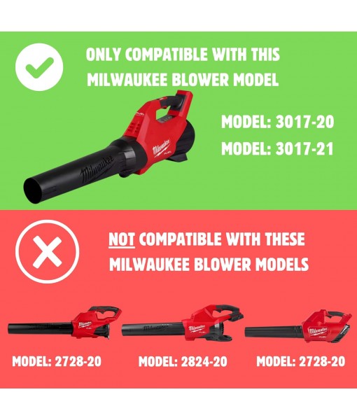 Wall Mount for Milwaukee M18 Leaf Blower | Only Compatible with Models 3017-20 or 3017-21 | Heavy-Duty Black Wall Mounting Bracket Holder Storage Hook with Included Hardware