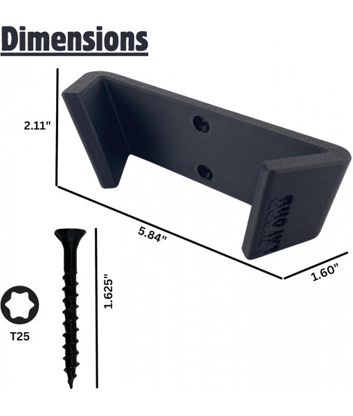 Wall Mount for Milwaukee M18 Leaf Blower | Only Compatible with Models 3017-20 or 3017-21 | Heavy-Duty Black Wall Mounting Bracket Holder Storage Hook with Included Hardware