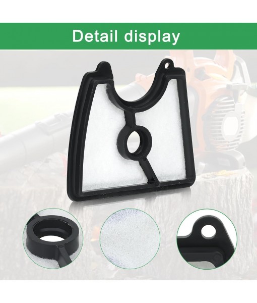 Powtol 545112101 125B Air Filter Kit for Husqvarna 125B 125BX 125BVX Leaf Blower Parts Craftsman 358794810 358794811 Leafblower Tune Up Kit with 125B Fuel Filter Line Spark Plug Primer Bulb