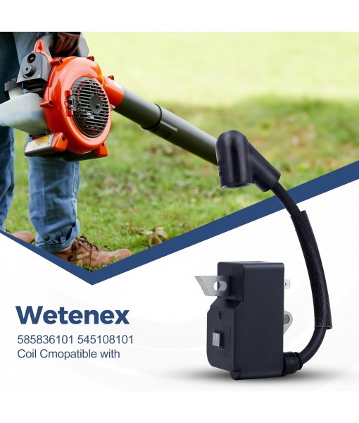 585836101 Ignition Coil Fits Hus-qvrna 125B 125BX 125BVX Handheld Blower Ignition Module Replace 545108101 OEM